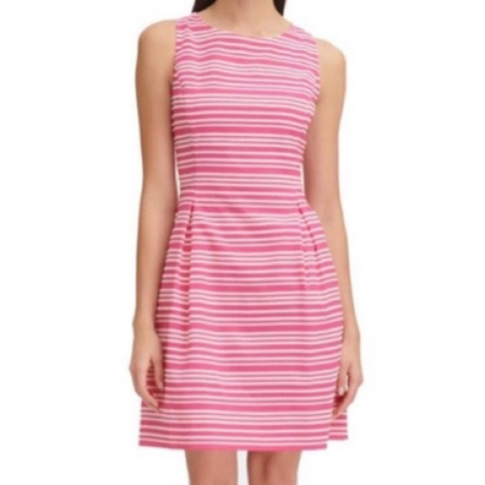 Tommy Hilfiger Pink and White Stripe Dress